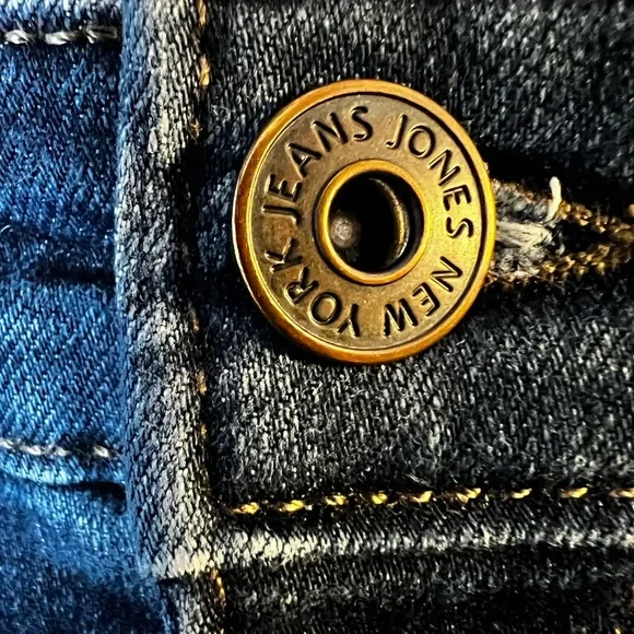 Jones New York Jeans Lexington Straight Slimming Dark Wash Stretch Denim - Picture 8 of 9